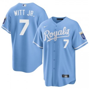KC Royals Bobby Witt Jr. #7 Blue Men Baseball Jersey | 2026 Season Gameday 20040551