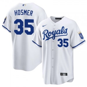 #35 Eric Hosmer Classic Men Baseball Jersey | KCR White Fan Gear 80859729