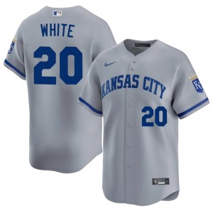 Frank White #20 Kansas City Royals Baseball Jersey | Classic Men Gray Embroidery Edition 27759597