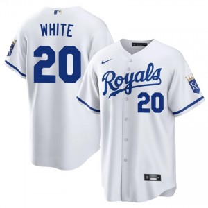 KC Royals Frank White #20 White Men Baseball Jersey | 2026 Season Durable 71929219