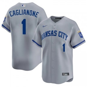 Gray Jac Caglianone #14 KC Baseball Embroidery Jersey | Professional Men Fit 23842193