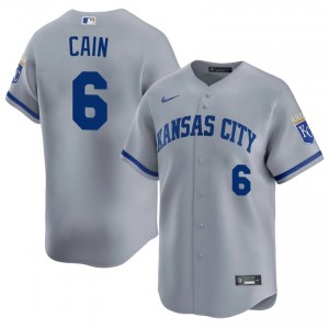 Gray Lorenzo Cain #6 KC Baseball Embroidery Jersey | Durable Men Fit 11616753