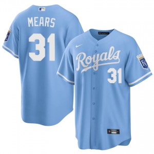#31 Nick Mears Game Men Baseball Jersey | KCR Blue Fan Gear 28765355
