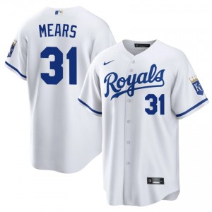 KC Royals Nick Mears #31 White Men Baseball Jersey | 2026 Season Replica 44884448