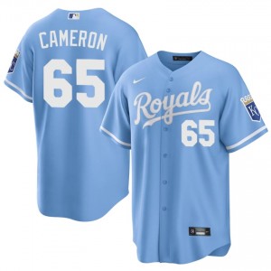 KC Royals Noah Cameron #65 Blue Men Baseball Jersey | 2026 Season MLB 85775159