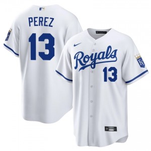 KC Royals Salvador Perez #13 White Men Baseball Jersey | 2026 Season Game 91970304
