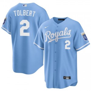 KC Royals Tyler Tolbert #2 Blue Men Baseball Jersey | 2026 Season Premium 23904604