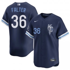 Navy Bailey Falter #36 KC Baseball City Connect Stitched Jersey | MLB Men Fit 71752863