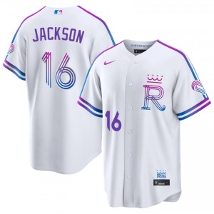 #16 Bo Jackson Authentic Men City Connect Baseball Jersey | KCR White Fan Gear 46228953