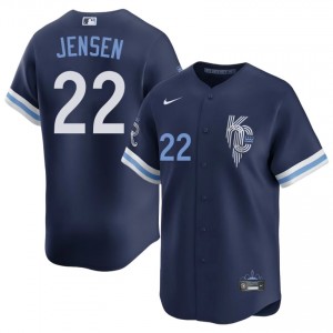 Navy Carter Jensen #22 KC Baseball City Connect Stitched Jersey | Premium Men Fit 39186168