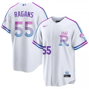 #55 Cole Ragans Game Men City Connect Baseball Jersey | KCR White Fan Gear 85810321