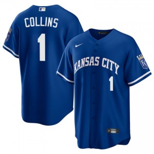 Royal Isaac Collins #1 KC Baseball Sewn Jersey | Game-Day Men Fit 93170437