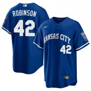 Royal Jackie Robinson #42 KC Baseball Sewn Jersey | Iconic Men Fit 74235526