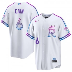 KC Royals Lorenzo Cain #6 White Men City Connect Baseball Jersey | 2026 Season Premium 59042043