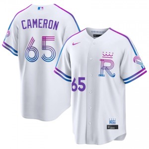 KC Royals Noah Cameron #65 White Men City Connect Baseball Jersey | 2026 Season Authentic 56616744