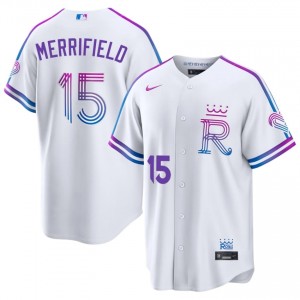 KC Royals Whit Merrifield #15 White Men City Connect Baseball Jersey | 2026 Season Gameday 51602976