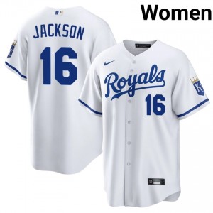 White Bo Jackson #16 KC Baseball Embroidery Jersey | Pro-Grade Women Fit 96724016