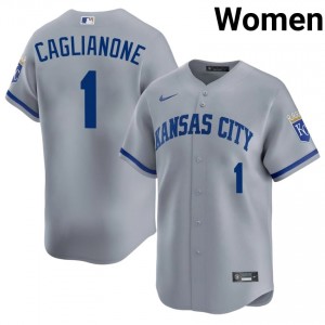 #14 Jac Caglianone Limited Women Baseball Jersey | KCR Gray Fan Gear 66238740