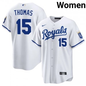 White Lane Thomas #15 KC Baseball Embroidery Jersey | Iconic Women Fit 42881664