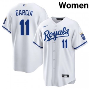 Maikel Garcia #11 Kansas City Royals Baseball Jersey | Replica Women White Embroidery Edition 33852026