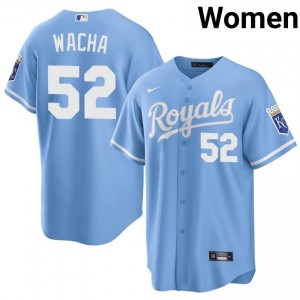 Michael Wacha #52 Kansas City Royals Baseball Jersey | Exclusive Women Blue Sewn Edition 61073208