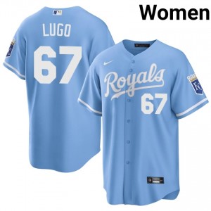 Blue Seth Lugo #67 KC Baseball Sewn Jersey | Genuine Women Fit 99002268
