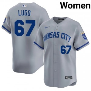 #67 Seth Lugo Premium Women Baseball Jersey | KCR Gray Fan Gear 68852696