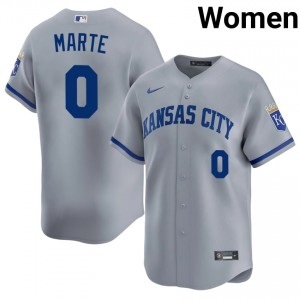 KC Royals Starling Marte #0 Gray Women Baseball Jersey | 2026 Season Classic 68832626