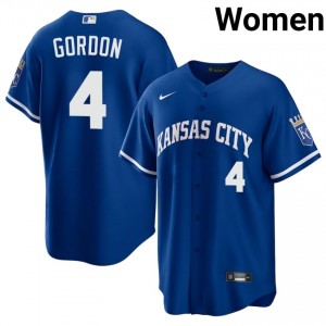 #4 Alex Gordon MLB Women Baseball Jersey | KCR Royal Fan Gear 60931952