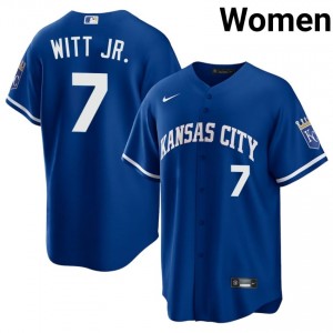 KC Royals Bobby Witt Jr. #7 Royal Women Baseball Jersey | 2026 Season Classic 55807902