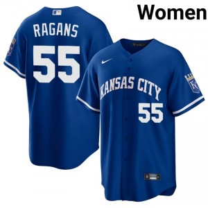 #55 Cole Ragans Professional Women Baseball Jersey | KCR Royal Fan Gear 32276154