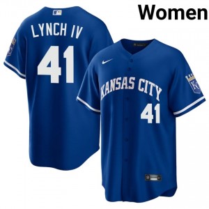 #41 Daniel Lynch IV Officially Licensed Women Baseball Jersey | KCR Royal Fan Gear 19684804