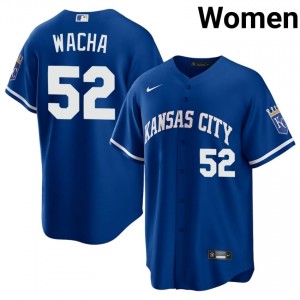 #52 Michael Wacha Gameday Women Baseball Jersey | KCR Royal Fan Gear 98381377