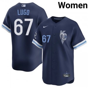 #67 Seth Lugo Professional Women City Connect Baseball Jersey | KCR Navy Fan Gear 39419090