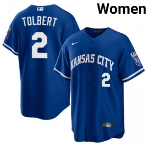 KC Royals Tyler Tolbert #2 Royal Women Baseball Jersey | 2026 Season Professional 56442798