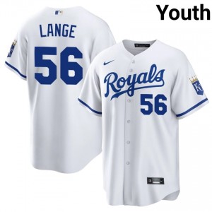 KC Royals Alex Lange #56 White Youth Baseball Jersey | 2026 Season Classic 21808480