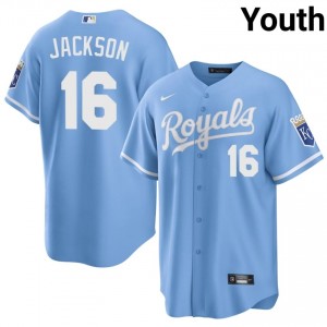 KC Royals Bo Jackson #16 Blue Youth Baseball Jersey | 2026 Season Officially Licensed 35982000