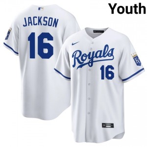 #16 Bo Jackson Professional Youth Baseball Jersey | KCR White Fan Gear 29732782