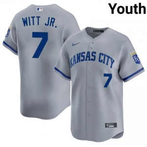 Bobby Witt Jr. #7 Kansas City Royals Baseball Jersey | Professional Youth Gray Stitched Edition 81243638