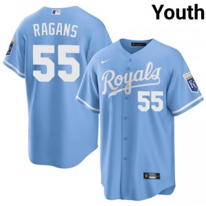 KC Royals Cole Ragans #55 Blue Youth Baseball Jersey | 2026 Season Replica 82069662