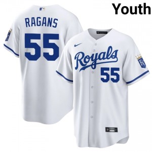 #55 Cole Ragans Authentic Youth Baseball Jersey | KCR White Fan Gear 44616678