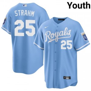 KC Royals Matt Strahm #25 Blue Youth Baseball Jersey | 2026 Season Classic 79321554