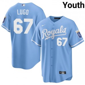 #67 Seth Lugo Authentic Youth Baseball Jersey | KCR Blue Fan Gear 86290089