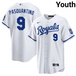 #9 Vinnie Pasquantino Limited Youth Baseball Jersey | KCR White Fan Gear 33031635
