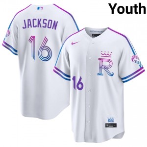KC Royals Bo Jackson #16 White Youth City Connect Baseball Jersey | 2026 Season Replica 34522179