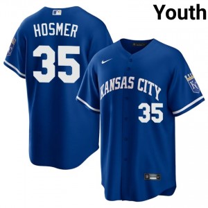 Royal Eric Hosmer #35 KC Baseball Embroidery Jersey | Game Youth Fit 91752168