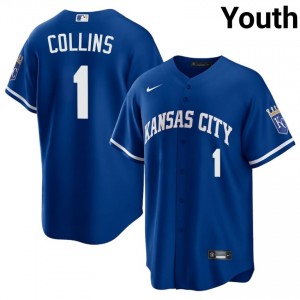 Isaac Collins #1 Kansas City Royals Baseball Jersey | Exclusive Youth Royal Embroidery Edition 71887652