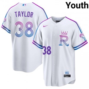 #38 Josh Taylor Exclusive Youth City Connect Baseball Jersey | KCR White Fan Gear 17983825