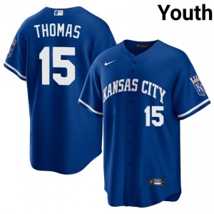 Lane Thomas #15 Kansas City Royals Baseball Jersey | MLB Youth Royal Embroidery Edition 57552328