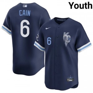 Lorenzo Cain #6 Kansas City Royals City Connect Baseball Jersey | Pro-Grade Youth Navy Sewn Edition 83874071